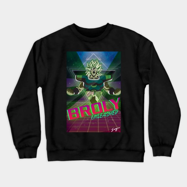 Broly Unleashed Crewneck Sweatshirt by invazive